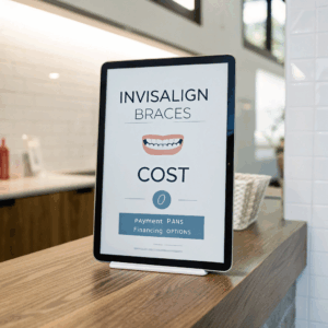 table price of Invisalign at a dental clinic.