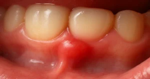 A picture representing gums hurt in one spot