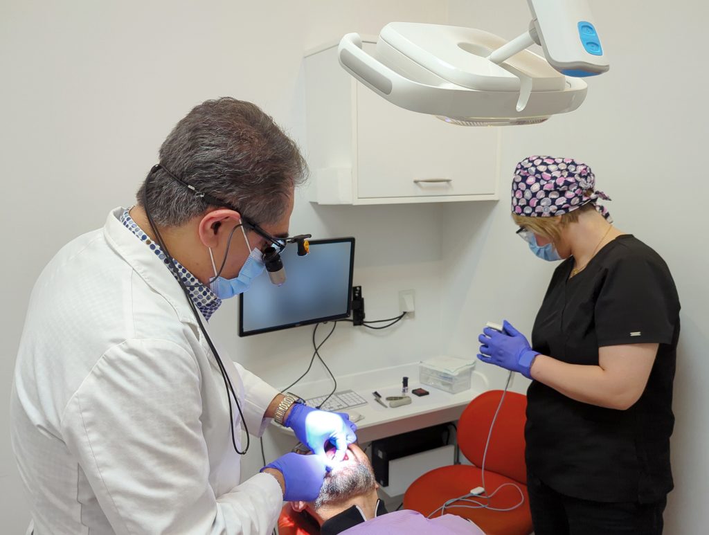 in clinic dental exam